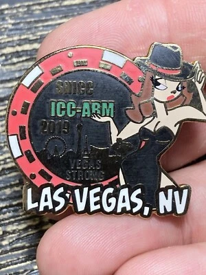 ICC-Arm Las Vegas Girl Lapel Pin Vest Collectible EUC K506 - Image 1 of 2