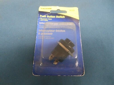 Calterm European Style Push Button Switch 20 A 12 V Off-(On) # 40184 - Image 1 of 3