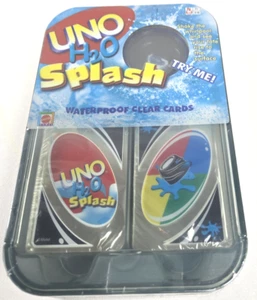 Uno H2O Splash Card Game Water-Resistant Plastic Cards, Whirlpool, & Case NEW - Picture 1 of 3