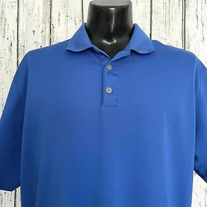 Nike Golf Fit Dry Mens Sz XL Polo Shirt Textured Polyester Short Sleeve Blue - Bild 1 von 6