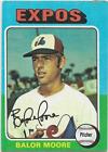 1975 Topps baseball mini card #592 Balor Moore