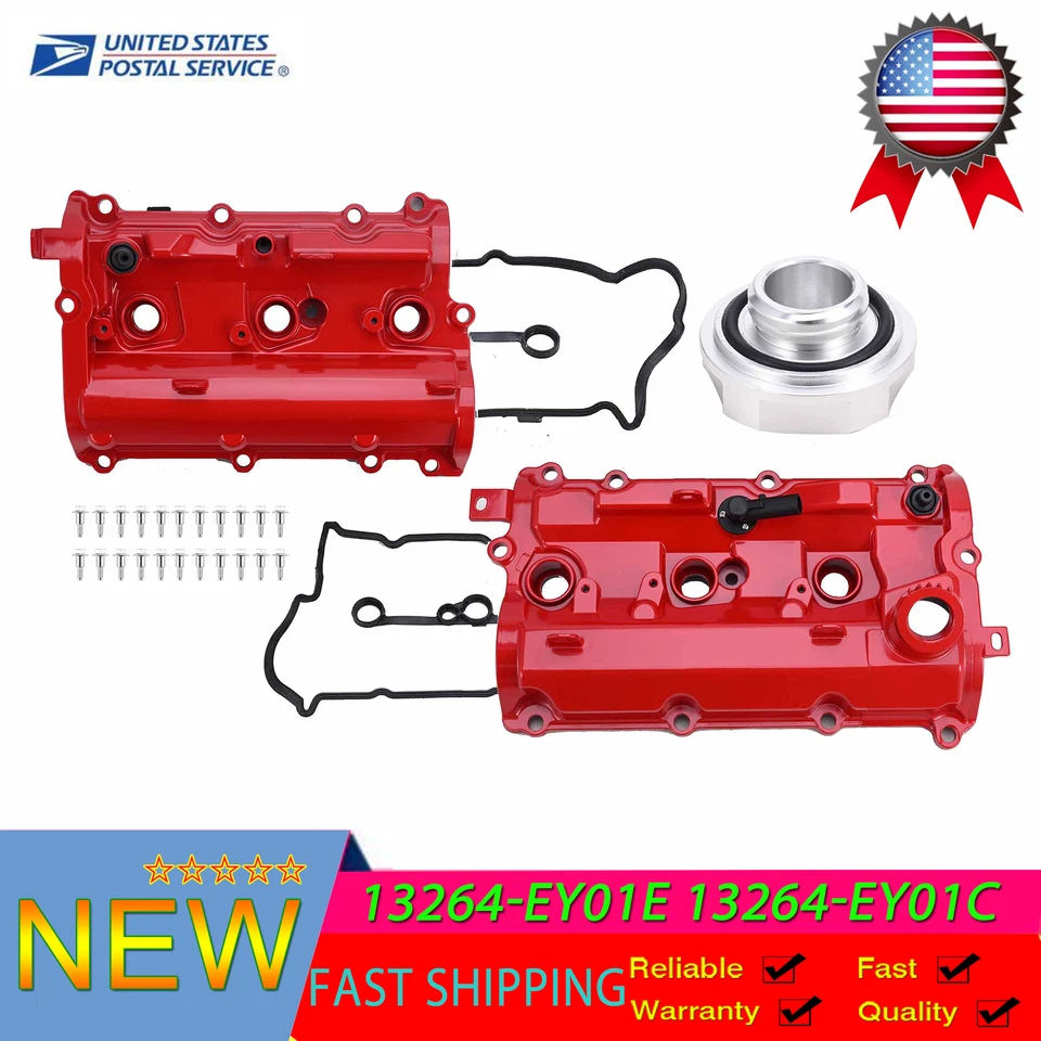 Juego de 2 cubiertas de válvula de aluminio de actualización para Nissan 370Z 2008-13 Infiniti G37 2009-20 Foto 1 de 4