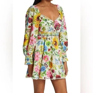 Alice + Olivia Crawford Mini Vestido Floral Talla 0 - Imagen 1 de 11