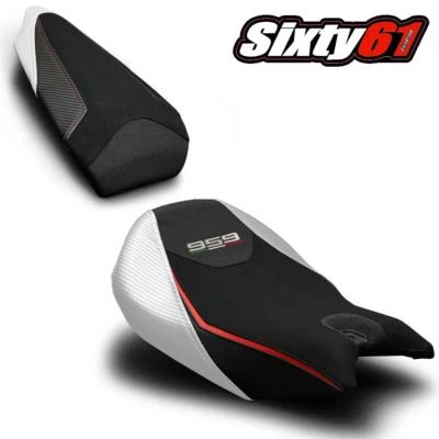 Fundas de asiento Ducati Panigale 959 2016-2019 Veloce Luimoto negro blanco agarre tecnológico Foto 1 de 4