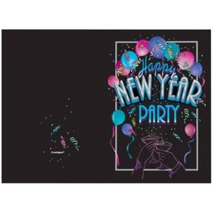 Silvester Jubel Party Einladungen mit Umschlägen 8 Stück - Bild 1 von 1
