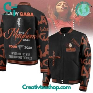 Lady Gaga The Mayhem Ball Tour 2025 Baseball Jacket - Picture 1 of 2