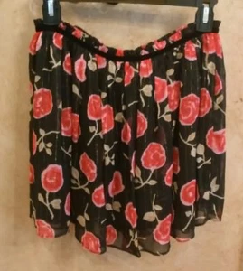 NWT $68, Kate Spade Youth Girls Hazy Rose Metallic Chiffon Black Skirt Size 14 - Picture 1 of 3