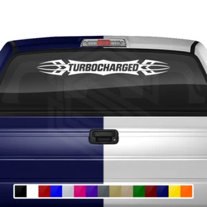 #120 TURBOCHARGED Decal Sticker Windshield Window Car Truck Motorsports JDM - Picture 1 of 7