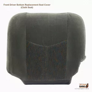 2003 -2007 Chevy Silverado 1500 2500 3500 Driver Bottom Dk Gray Cloth Seat Cover - Picture 1 of 9