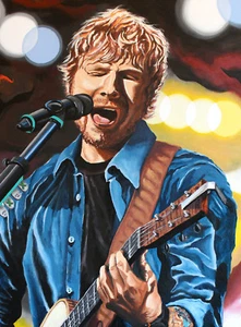 Ed Sheeran England Kunstdruck 70 x 100cm Volker Welz signiert limitiert 49 Exp. - Bild 1 von 12