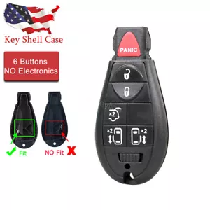 For 2008 - 2016 Chrysler Town & Country Keyless Remote Key Fob Case Shell 6b - Picture 1 of 6