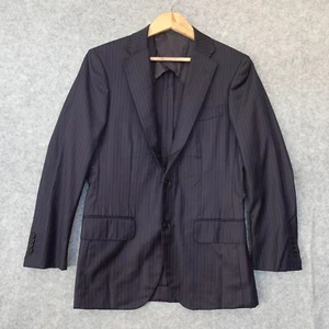 LORO PIANA Blazer Mens 34R XS Navy SHIPS Pinstripe Worsted Wool SLIM Fit Suit - Picture 1 of 19
