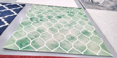 Alfombra de manchas traseras VERDE/MARFIL 8' X 10', precio reducido 1172731461 DDY685Q-8 Foto 1 de 4