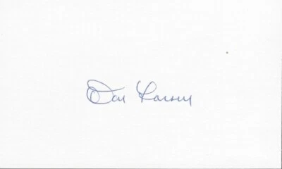 Don Larsen Signed Autographed NY Yankees 3x5 Index Card - 1956 World Series MVP - Image 1 of 2