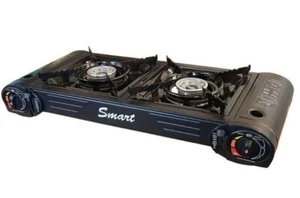 CAMPING DOUBLE BURNER GAS STOVE COOKER caravan motorhome picnic bbq twin butane - Picture 1 of 1