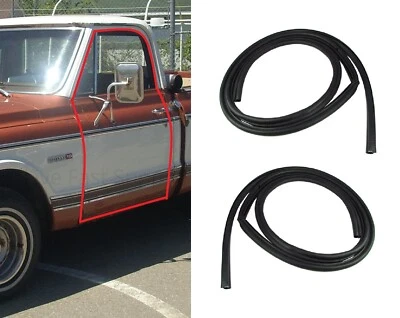 Juntas de puerta a presión sellos de goma para camioneta Chevy y GMC 1967-72 Foto 1 de 2