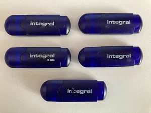 Job Lot 4GB x 5 Integral EVO USB 2.0 Flash Drive Memory Sticks - Photo 1/1