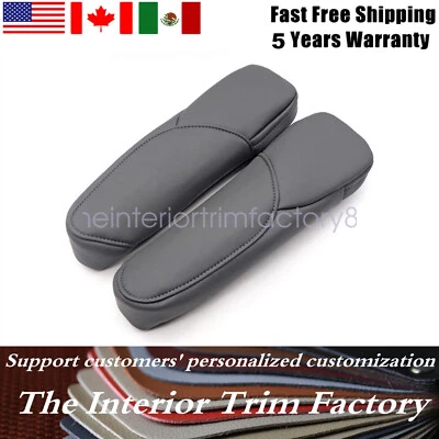 Cubierta de reposabrazos asiento delantero de cuero gris oscuro para Honda CR-V CRV 2007 08 09 10 2011 Foto 1 de 4