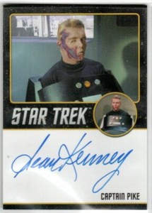 STAR TREK THE ORIGINAL SERIES 50TH ANNIVERSARY SEAN KENNEY AS PIKE BB AUTOGRAPH