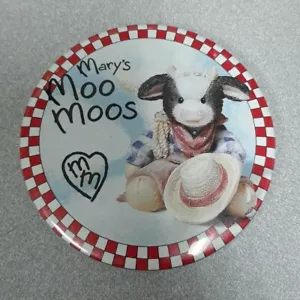 Vintage Mary's Moo Moos Enesco Button Pin Cow 1994 Free Shipping - Picture 1 of 2