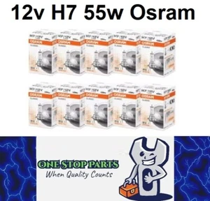 10 x Osram 12v H7 55w Halogen Clear Globes 3200k original (10pcs 64210) - Picture 1 of 5