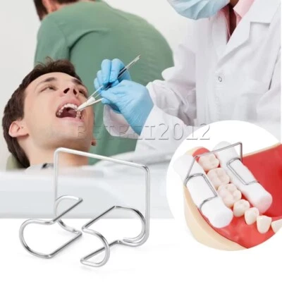 4 pcs Dental Cotton Roll Holder Autoclavable Stainless Steel Cotton Roll Clips - Image 1 of 4