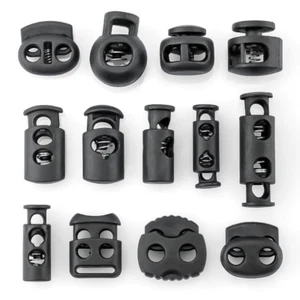 Single Double Hole Cord Lock Toggle Spring Buckle Rope Cord Lock Up End Stopper - Picture 1 of 24