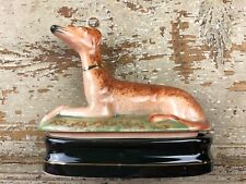 New ListingFitz & Floyd Japan Staffordshire Whippet Greyhound Trinket Box Small Gold Trim
