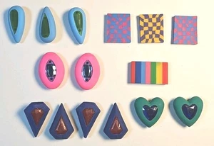 Menge 15 einzigartige & bunte Radiergummis, Herzen Pfeile & Rechtecke - Bild 1 von 1