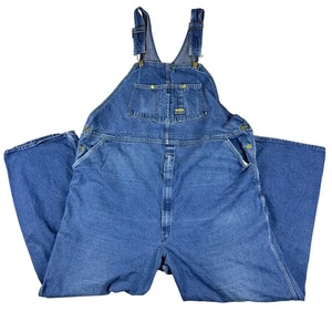 VTG OshKosh B'gosh Denim Overalls Men 50x32 (48x31) Blue Carpenter Farm USA Made - Picture 1 of 15