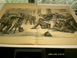 11/29/1883 DOUBLE PAGE  HARPERS WEEKLY,THE BASHFUL MODEL,, POLICE MUG SHOT - Picture 1 of 1