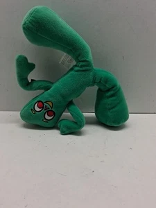 VTG NANCO Gumby Green 14 Inch Bendable Toy Stuffed Animal Plush Embroidered Face - Picture 1 of 5