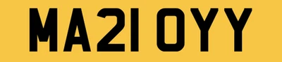 MARIO Y NUMBER PLATE PRIVATE REGISTRATION CHERISHED REG MA21 OYY PERSONAL REG - Image 1 of 4