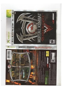 Mortal Kombat Deadly Alliance Platinum Original Xbox Artwork Only Authentic - Bild 1 von 1