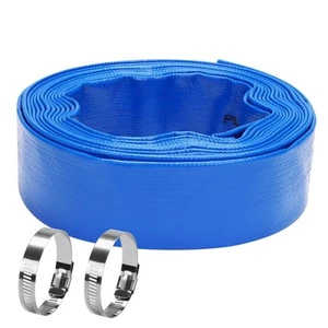 Lay-Flat Pool Backwash Hose - 1.5" x 25Ft Reinforced Heavy Duty PVC Discharge... - Picture 1 of 5