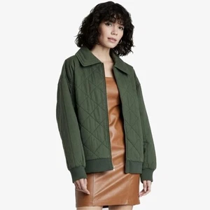 NEU Neu mit Etikett dunkelgrün Gr. XL Baumwolle durchgehender Reißverschluss Steppmantel Taschen WILD FABLE - Bild 1 von 4