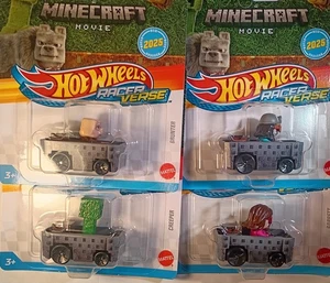 Hot Wheels 2025 Racer Verse Minecraft Movie Steve Garrett Grunter Creeper - Picture 1 of 19