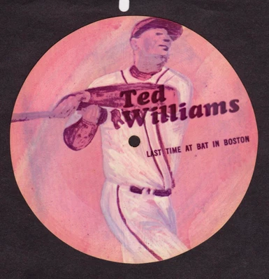 TED WILLIAMS Last Time at Bat in Boston 6" Scarab Record ~ Boston Red Sox - Image 1 of 2