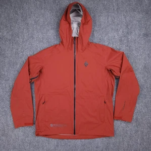 Black Diamond Jacket Mens XL Red / Orange StormLine Stretch Rain BD Dry Hood - Picture 1 of 21