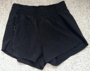 Athleta Girl Heart The Hustle 2.5” Short Black Pull On Athletic Shorts Size L 12 - Picture 1 of 11
