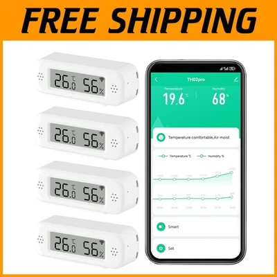 Compact WiFi Hygrometer and Thermometer with LCD Display and Alexa Compatibility - Image 1 of 4