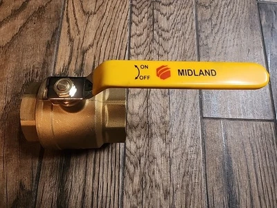 MIDLAND INDUSTRIES 940230 Ball Valve, 3 in Nominal, FPT, Brass Body - Image 1 of 3