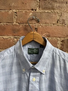 Gitman Bros Vintage Men’s Shirt, Sz Large Blue Plaid, USA - Picture 1 of 7