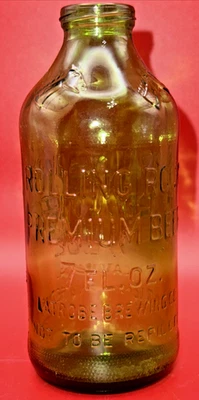 De colección - Rolling Rock Premium Cerveza Verde 7Oz Latrobe, PA Repujado - Caballo Foto 1 de 4