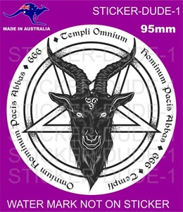 CABEZA DE CABRA METAFÍSICA ILLUMINATI BAPHOMET SATANÁS PENTAGRAMA DIABLO WICCA pegatina - Imagen 1 de 1