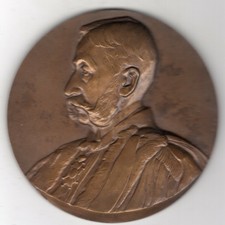 1936 Belgium Medal Issued to Honor Alfred Delhaise, engraved by Louis Dupont