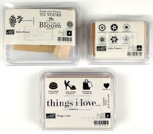 Stampin' Up! Bella's Bloom, Little Flowers, Things I love Lot of 3 NEW P585 - Picture 1 of 5