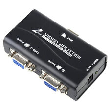 High Resolution 1 to 2 Monitor Switch VGA Video Splitter Converter Adapter