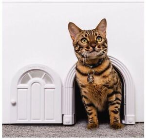 Purrfect Portal Interior Cat Door - No-Flap Cat Door for Interior Door-Cats 20lb
