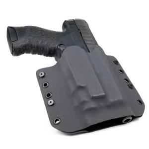 OWB Kydex Holster for Hanguns w/Olight Baldr Mini - MATTE BLACK - Picture 1 of 5